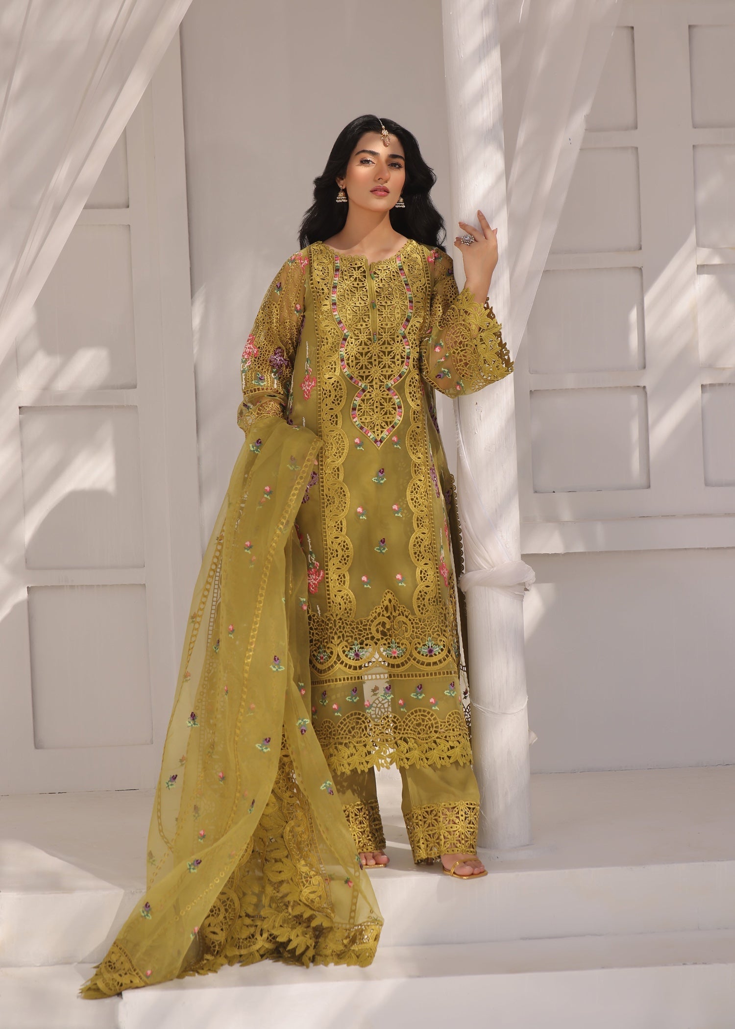 Suits By Sadia Sara Dhani green Women 3pcs