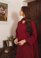 Al-Harir Apparel Geet Maroon Women 3pcs