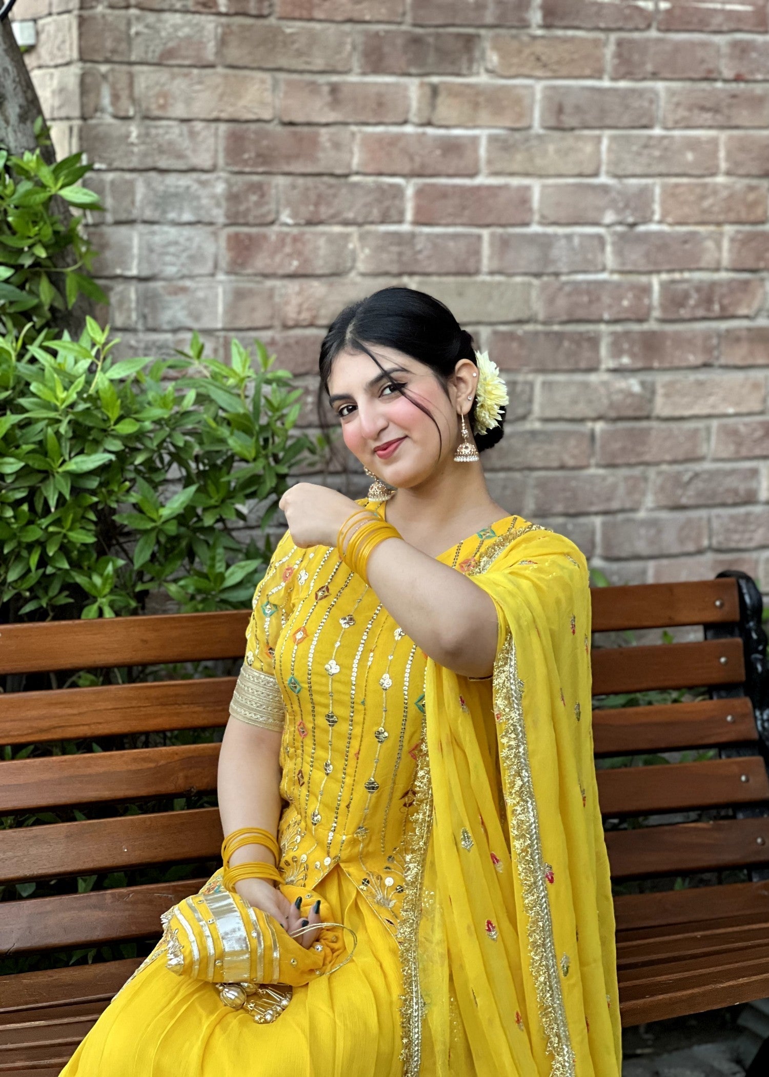 Sanskari.Pk Apsara Yellow Lehnga Women 4pcs