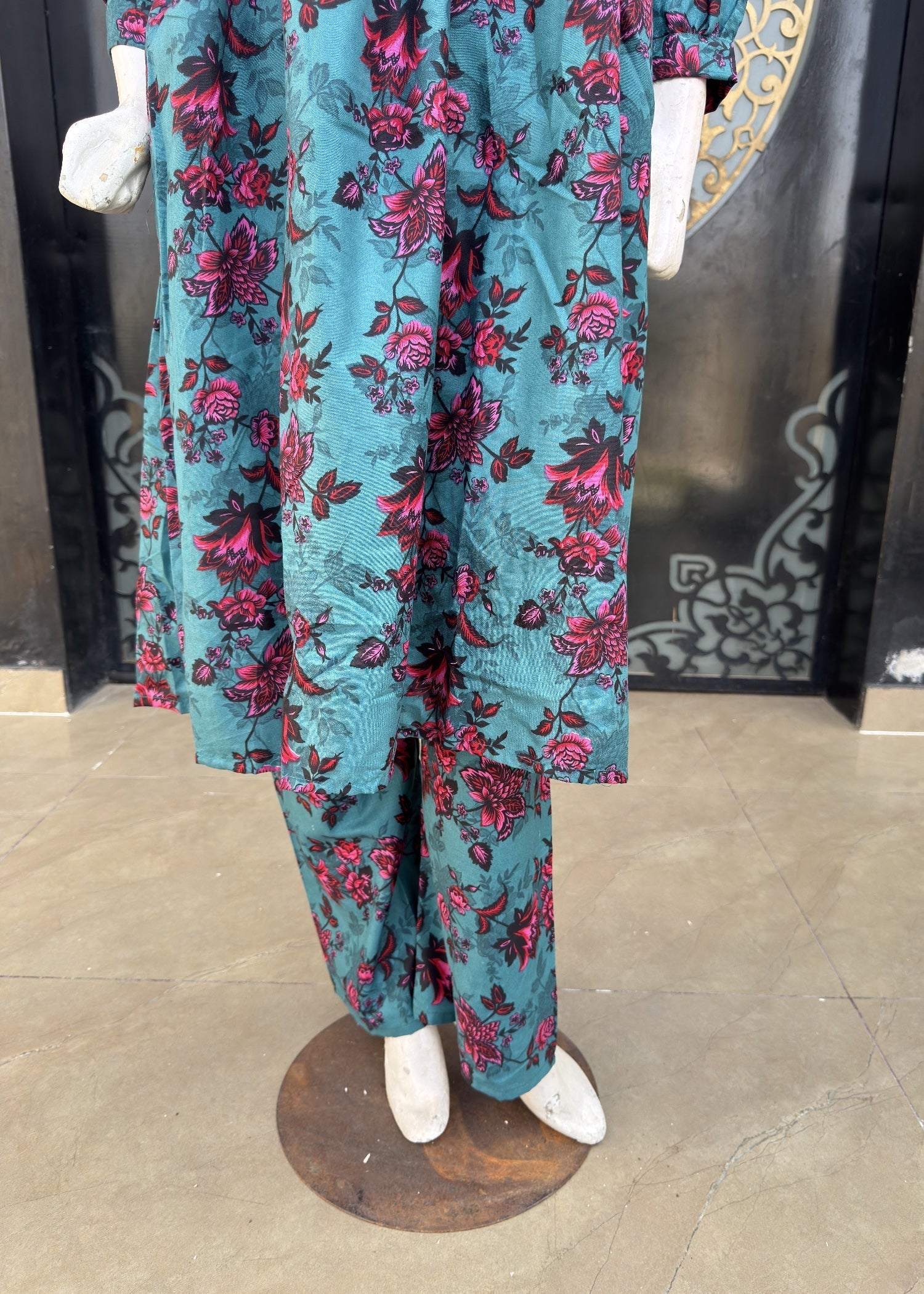 Noir Stitched Dress Phiswas (jp24) Teal Women 2pcs