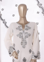 Khombi Centipede BZ 195 Off White Cotton Embroidered Dress Women 3pcs