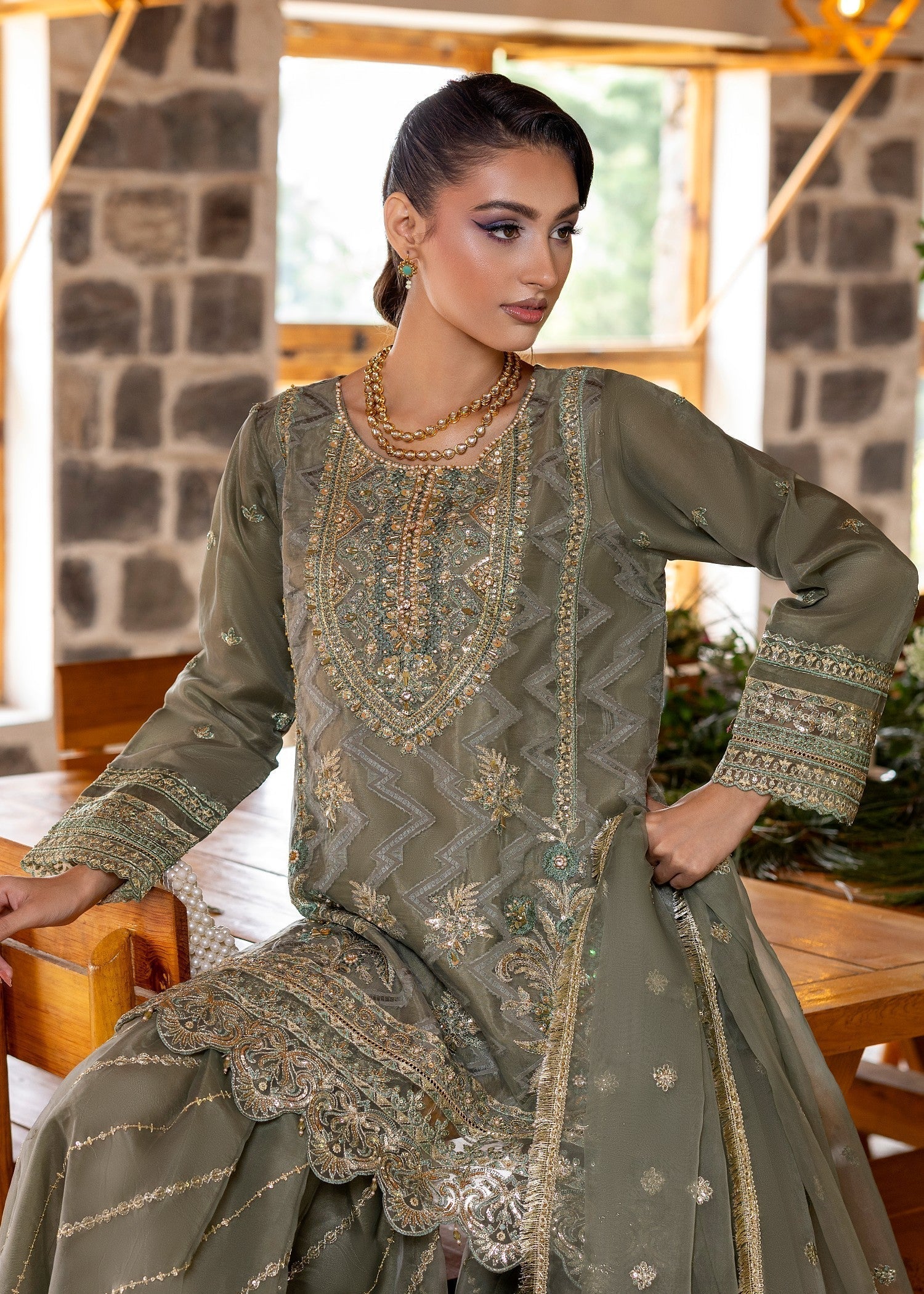 Diara Couture SHAHNOOR US 493 MINT Women 3pcs