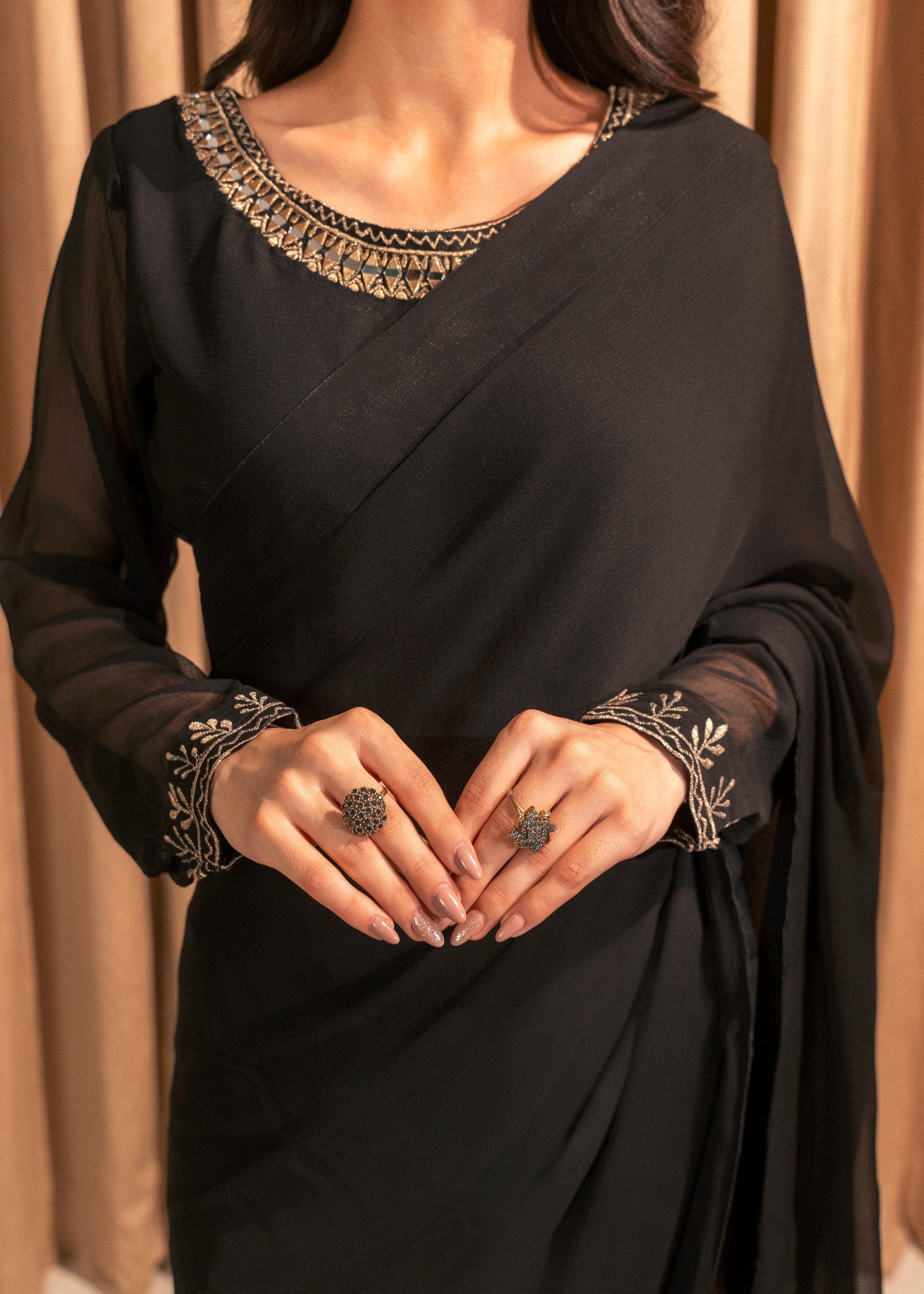 Culaccino Saree Studio Black Bliss Women 3pcs
