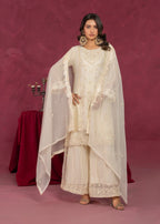 Four Season Boutique ZOBIA GHARARA CREAM Women 3pcs