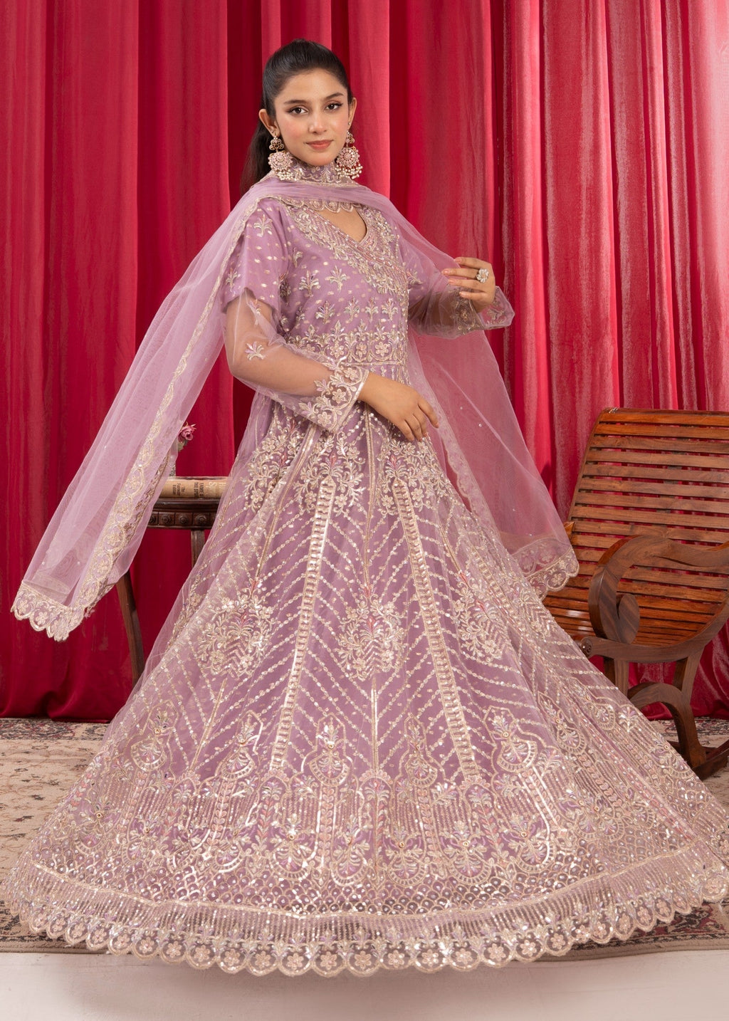 Four Season Boutique QISWAH ANGRAKHA MAUVE Women 3pcs