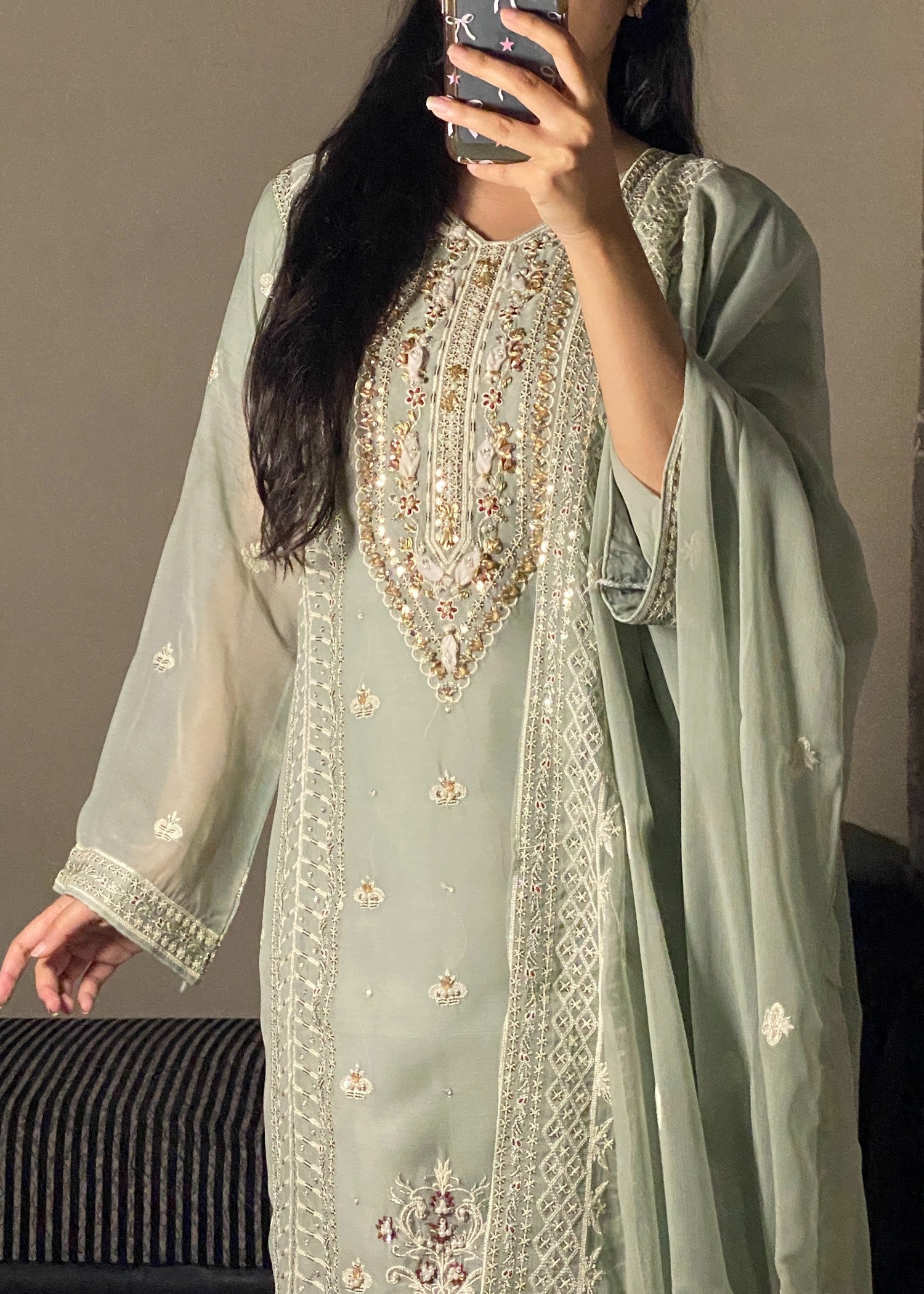 Four Season Boutique AIZAL TEA GREEN Women 3pcs