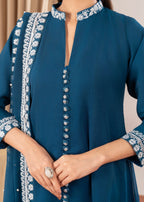 Four Season Boutique NIMRA PISHWAS TEAL Women 3pcs