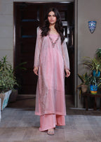 VELOUR Sparkling Pink Hand Embroidered Dress Women 3pcs