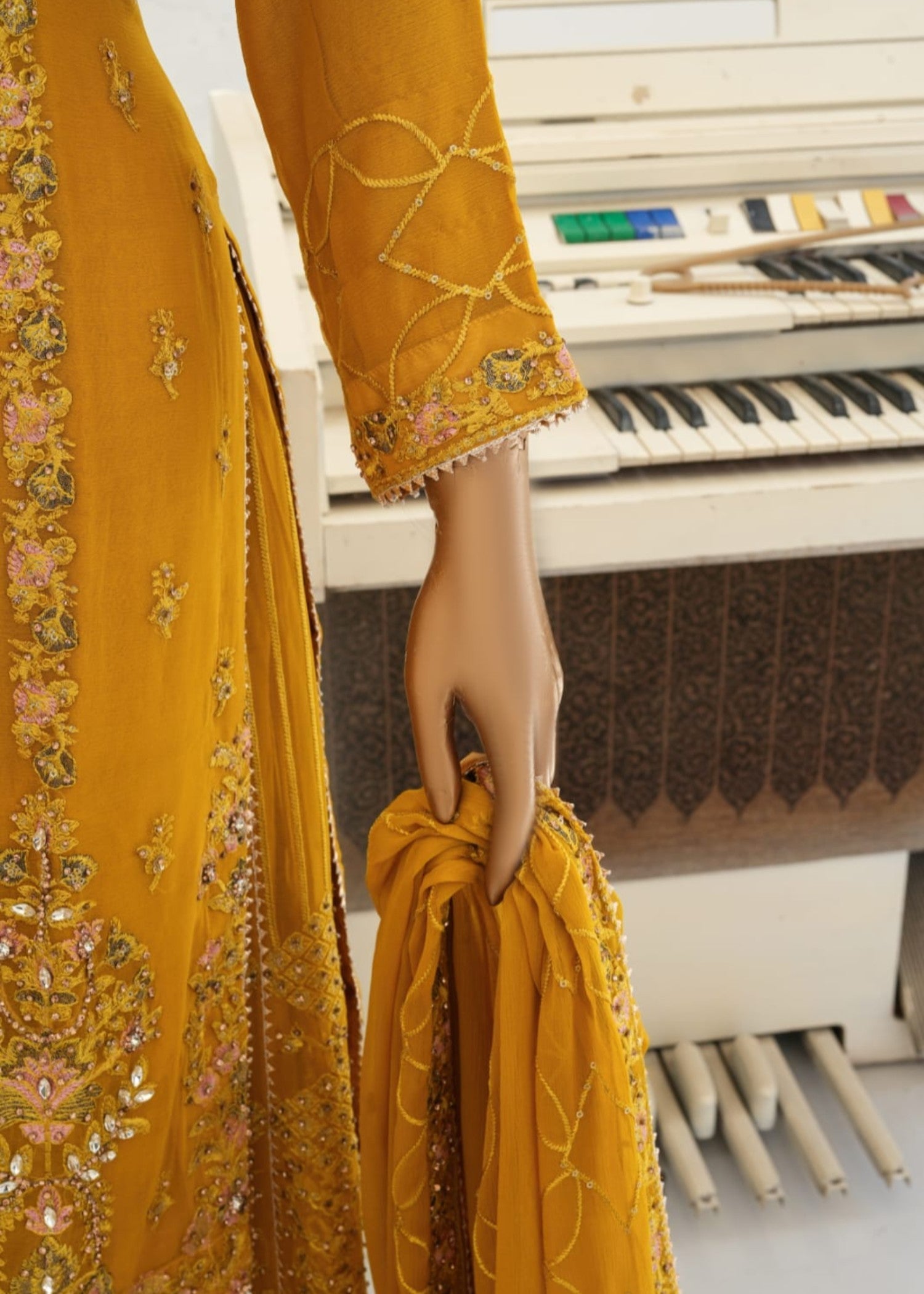 Ahmed Creations ALISHBA MUSTARD Women 3pcs