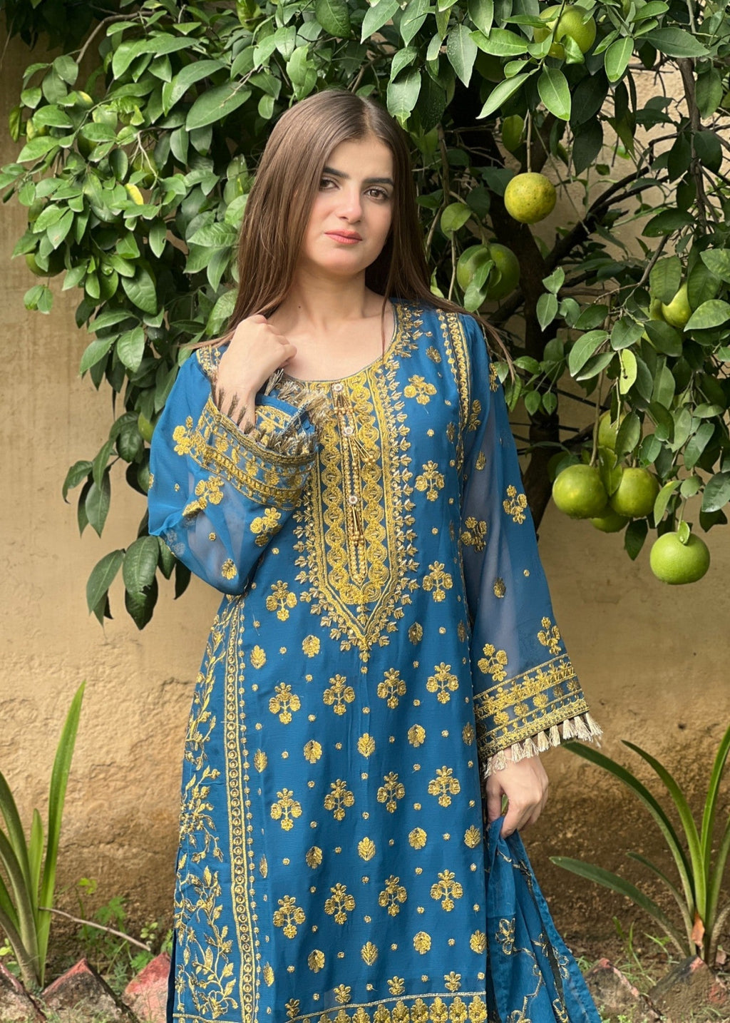 Four Season Boutique ZARI TEAL BLUE Women 3pcs