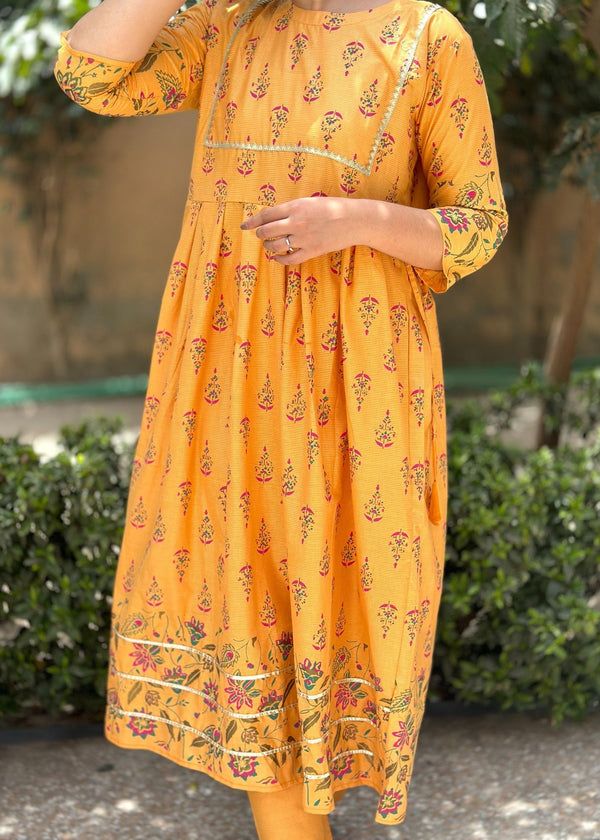 Tawakal Closet LACE MAXI MUSTARD Women 2pcs