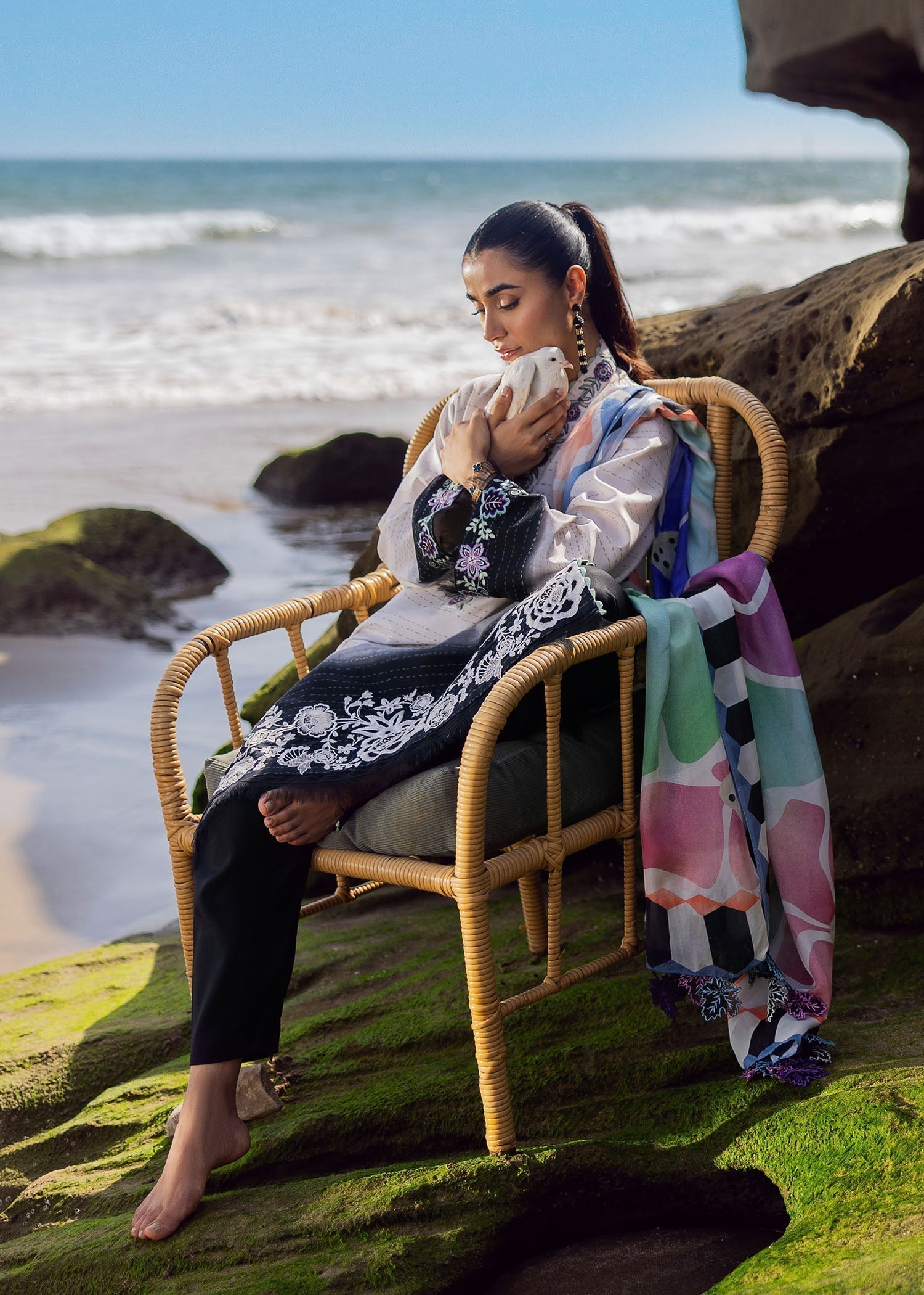 Sadaf Fawad Khan Kantha Rose Women 3pcs