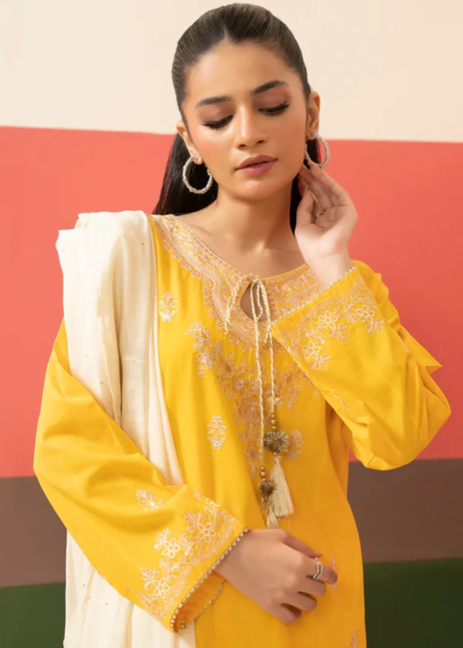 Zellbury Embroidered Kurta Dupatta Trouser WPS2531631 Women 3pcs