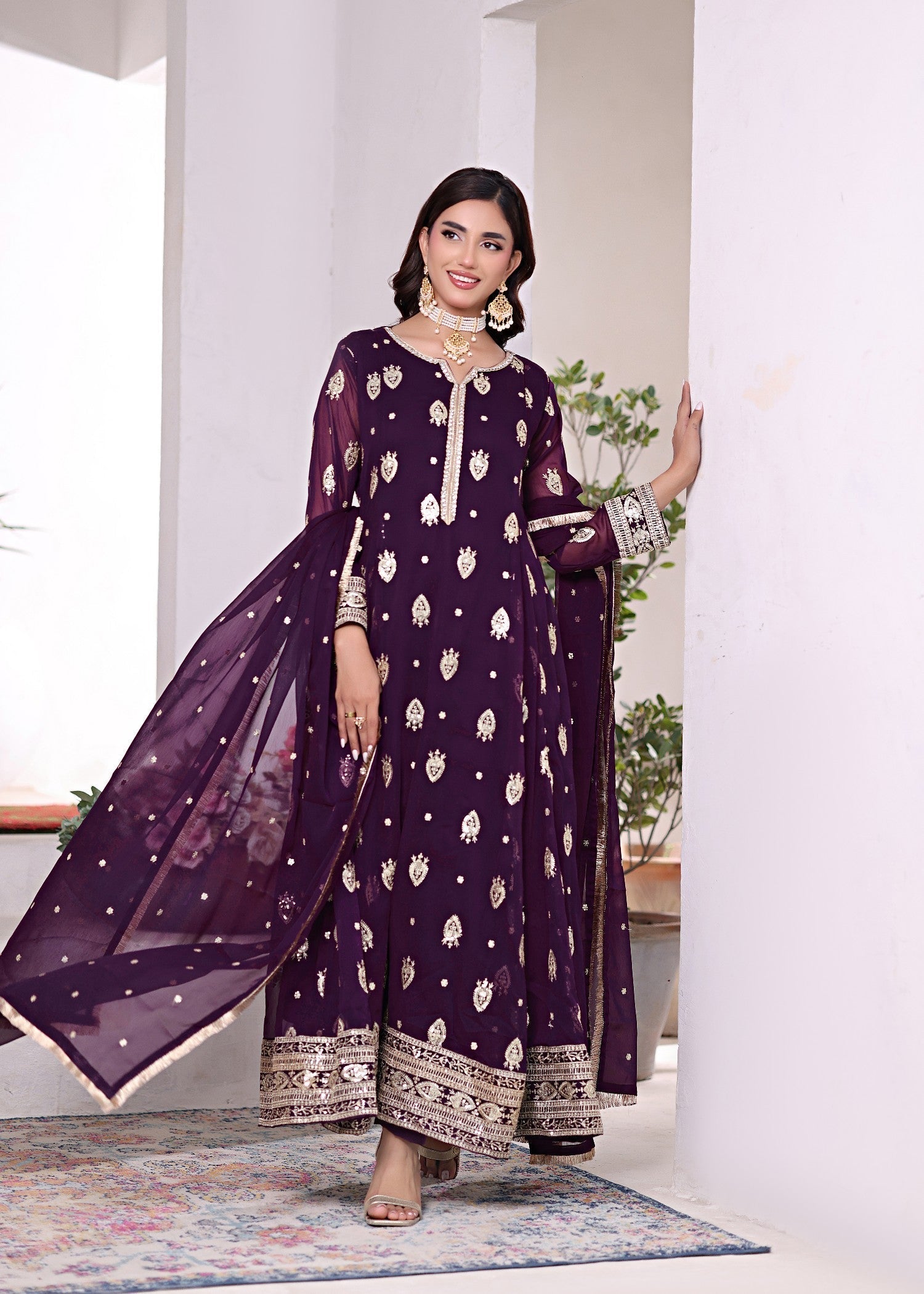 Abaan Zohan Raunak Purple Women 3pcs