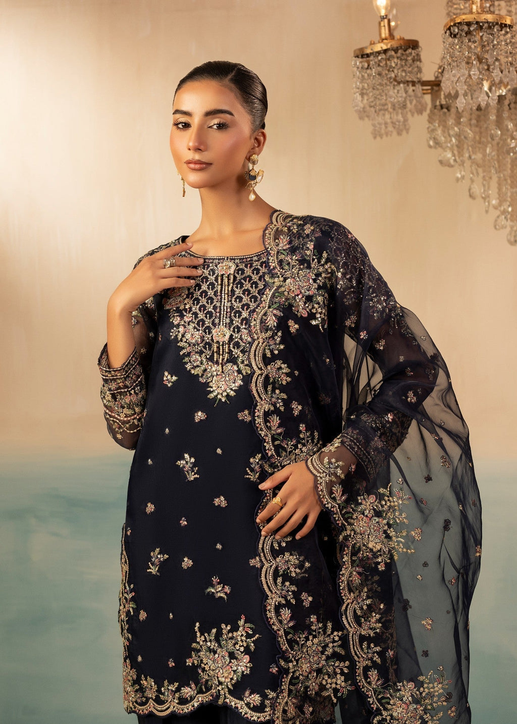 Diara Couture JUGNU DF 44 NAVY BLUE Women 3pcs