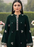 Lakhany Ready to wear Embroidered Velvet Shirt (LG UB 0250 W EMB 1P) Women 1pcs