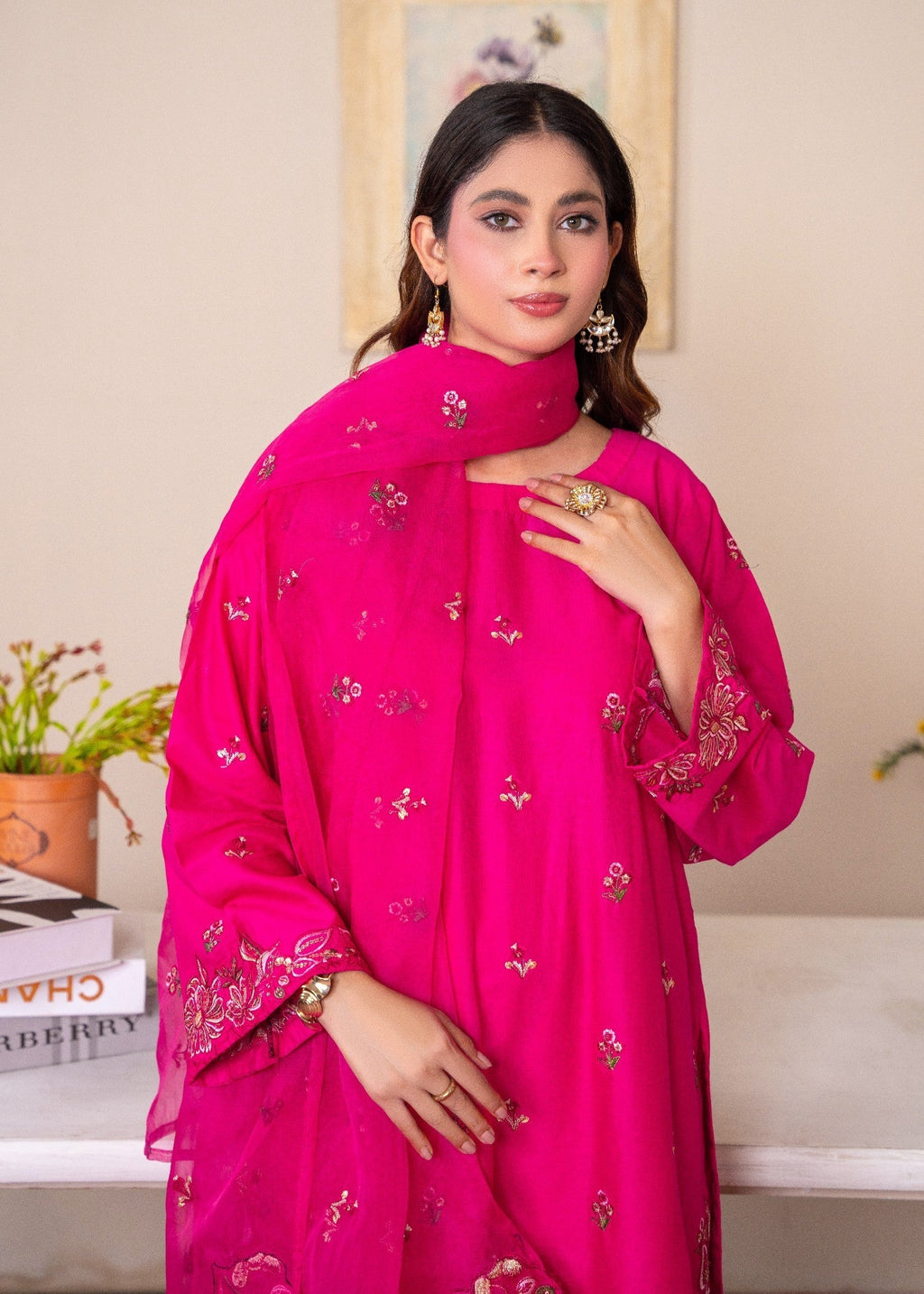 Preetpret Pink Flower Women 3pcs