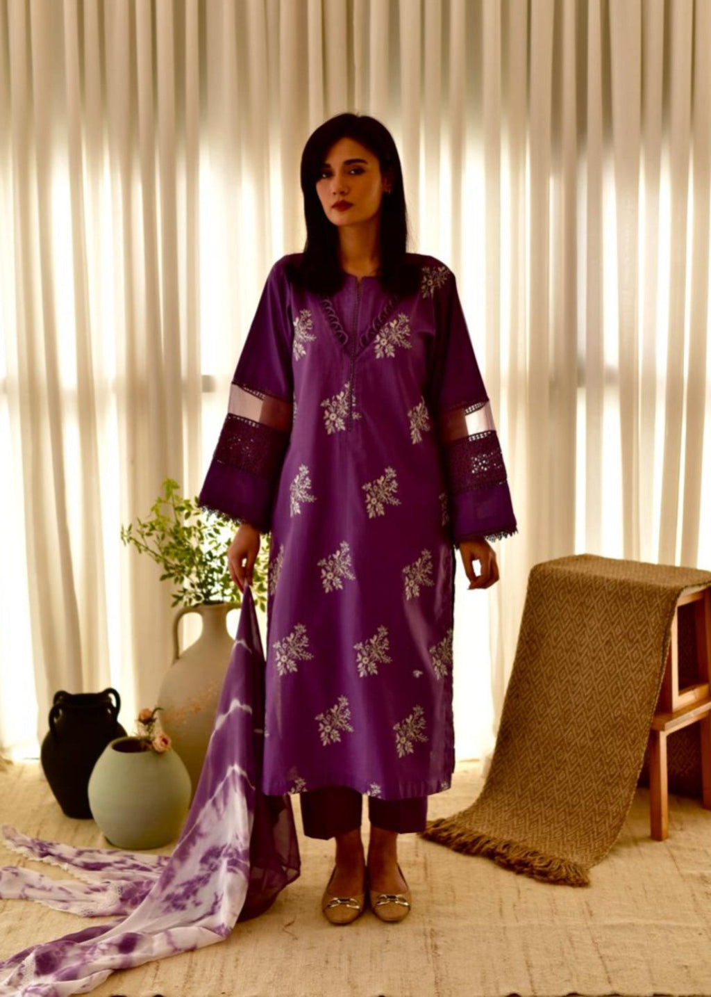 Tawakal Closet Purple Dark Hooria Women 3pcs