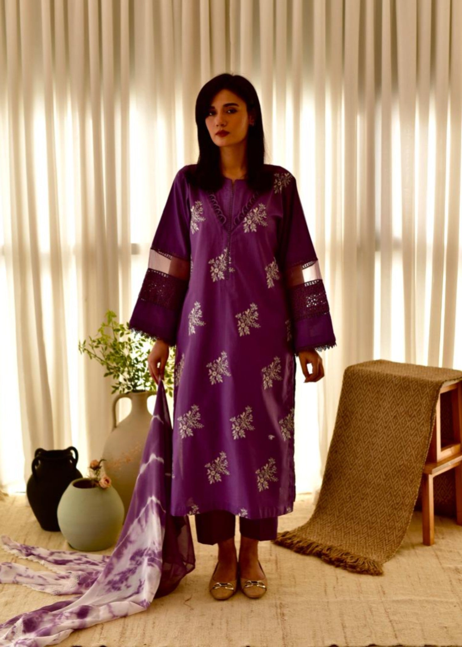 Tawakal Closet Purple Dark Hooria Women 3pcs