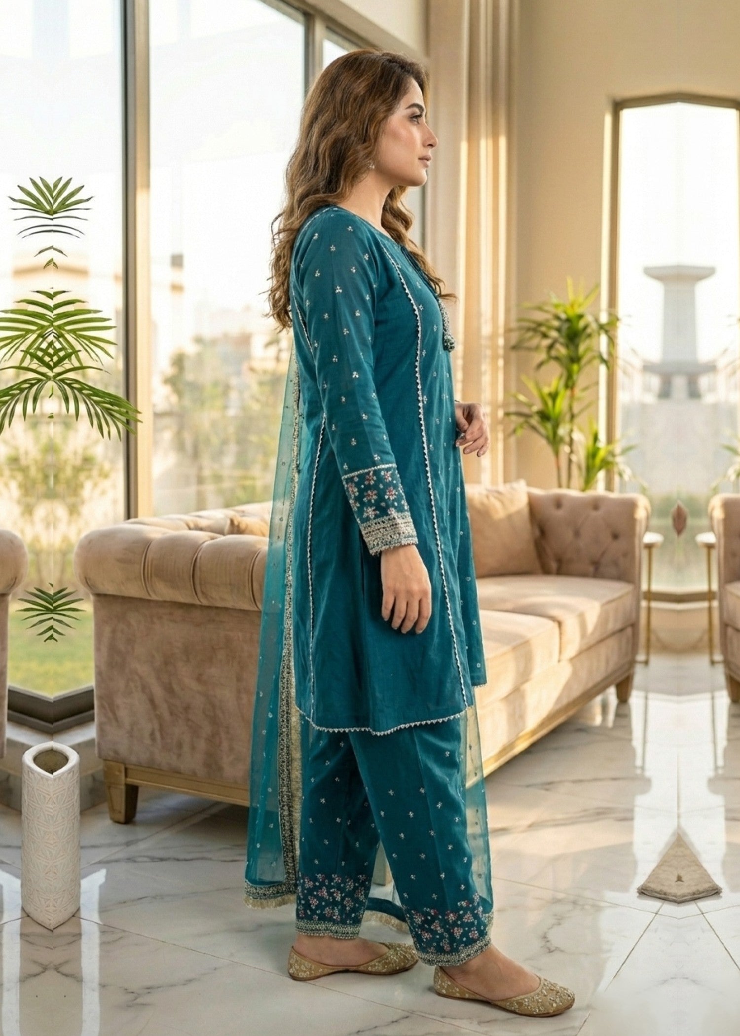 Diara Couture SAYURI DF 61 TEAL Women 3pcs