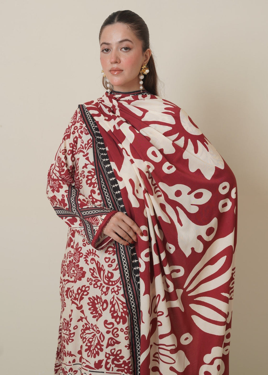 Aroshlay Linen Dress 1 | Unstitched Women 3pcs