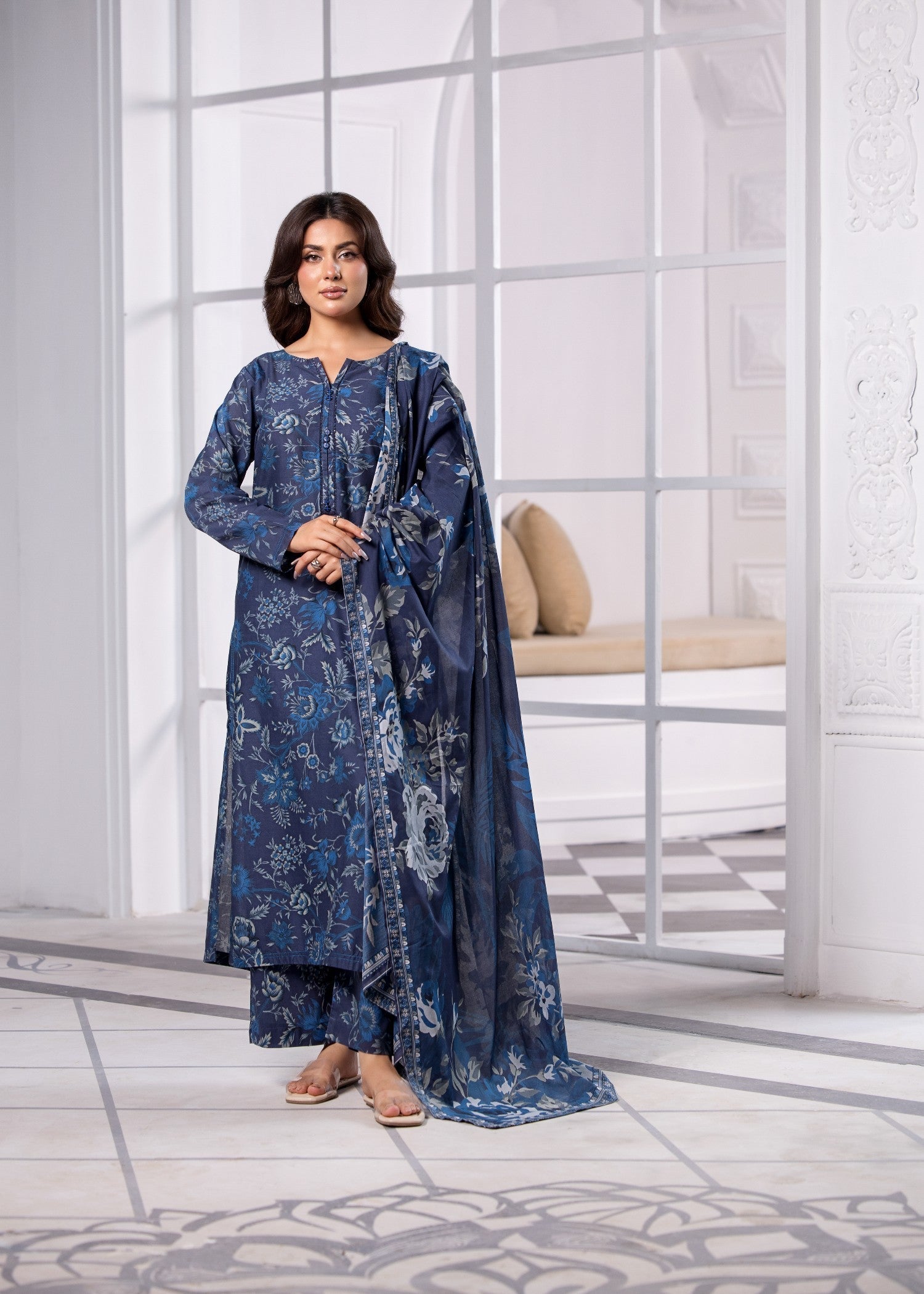 Bin Tayyab (BT006370 BLU 02) Women 3pcs