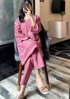 Tehzeeb Libas NOIR BLOOM PINK Women 2pcs
