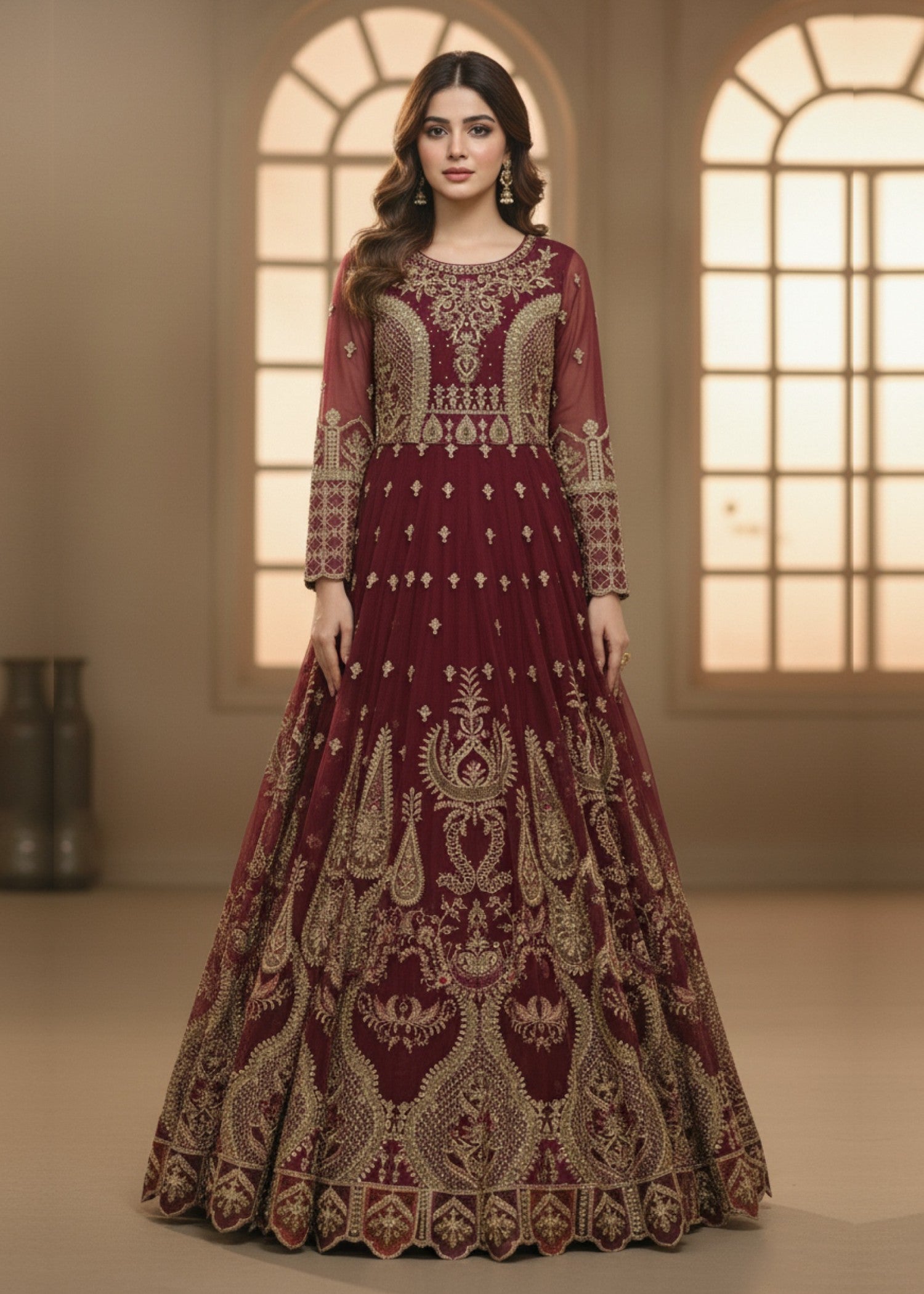 Diara Couture INAYA DF 03 MAROON Women 3pcs