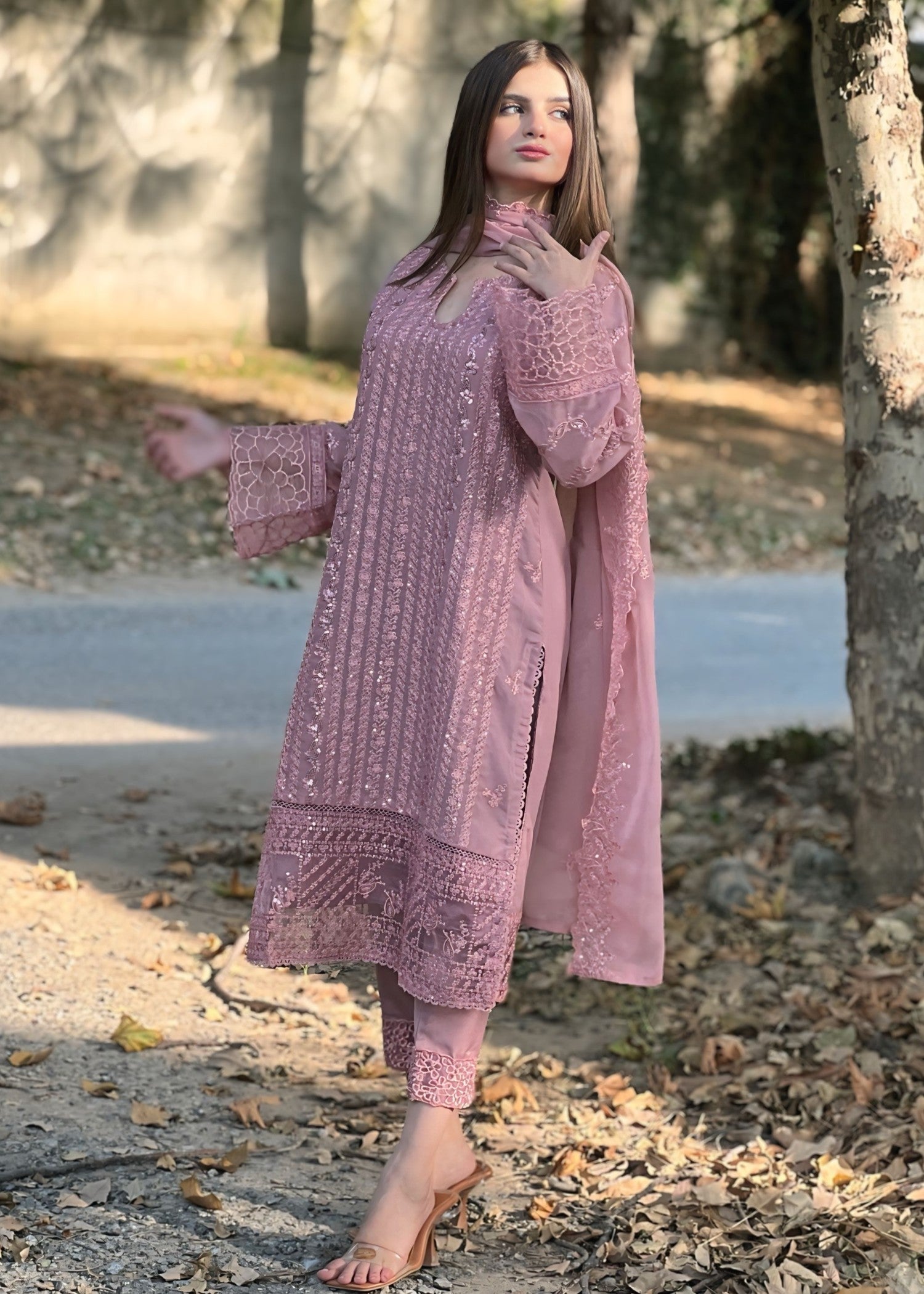 Four Season Boutique ROSE CHIFFON PINK Women 3pcs