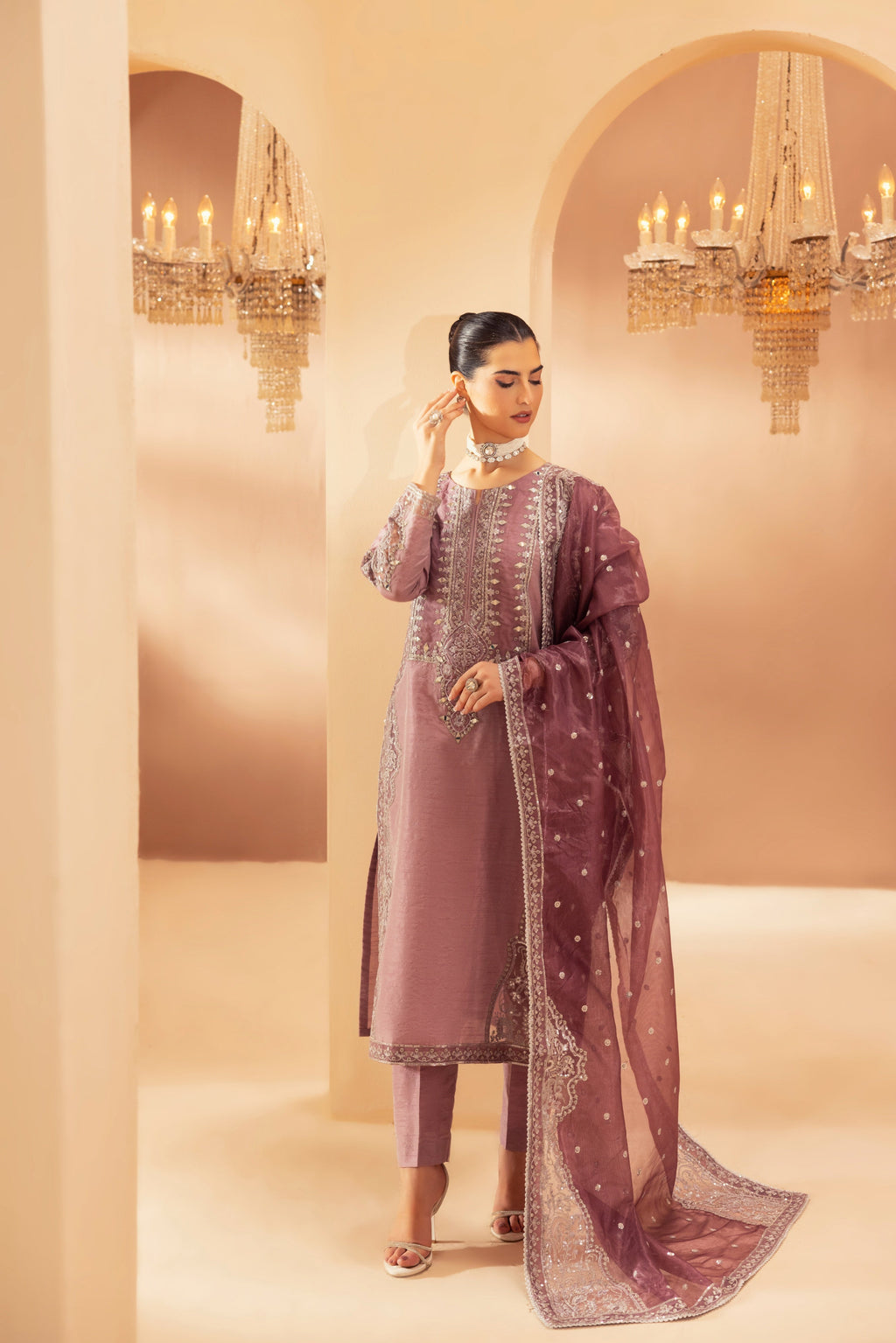 Mohagni MGS 23 RAW SILK STITCHED Women 3pcs