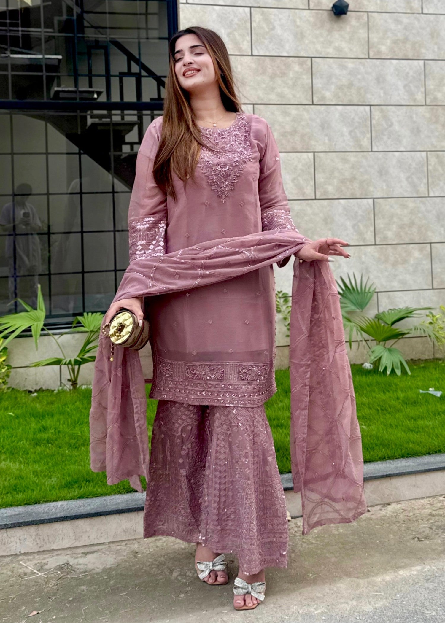 Four Season Boutique AABROOH MAUVE Women 3pcs
