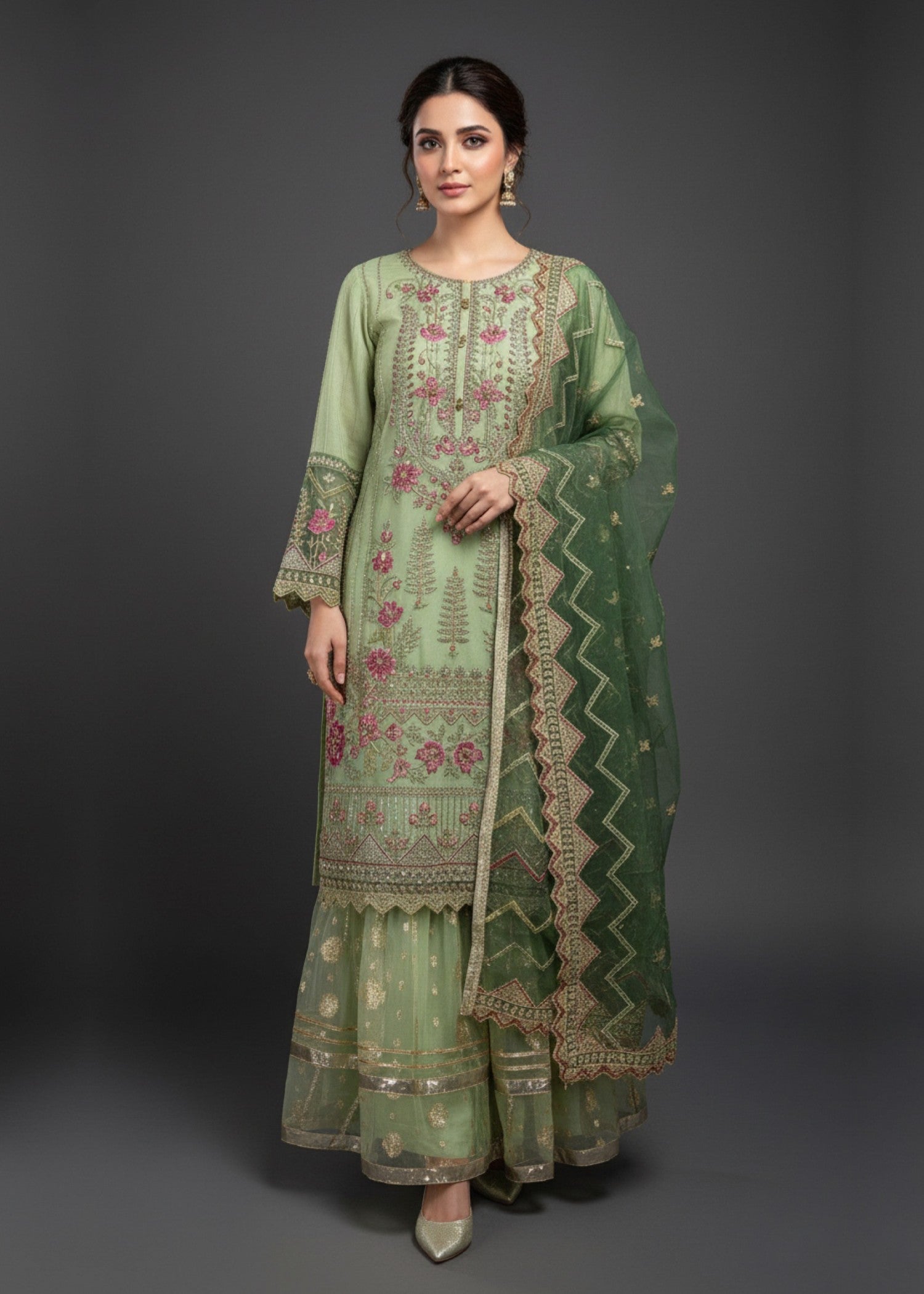 Diara Couture NAAILA US 518 MOSS GREEN Women 3pcs