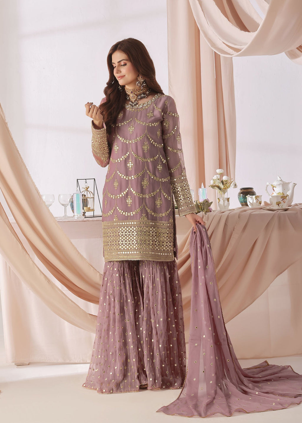 Ayesha Closet GUL BAHAR MAUVE Women 3pcs
