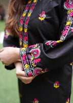 Tehzeeb Libas SOHNI BLACK EMBROIDERED Women 2pcs