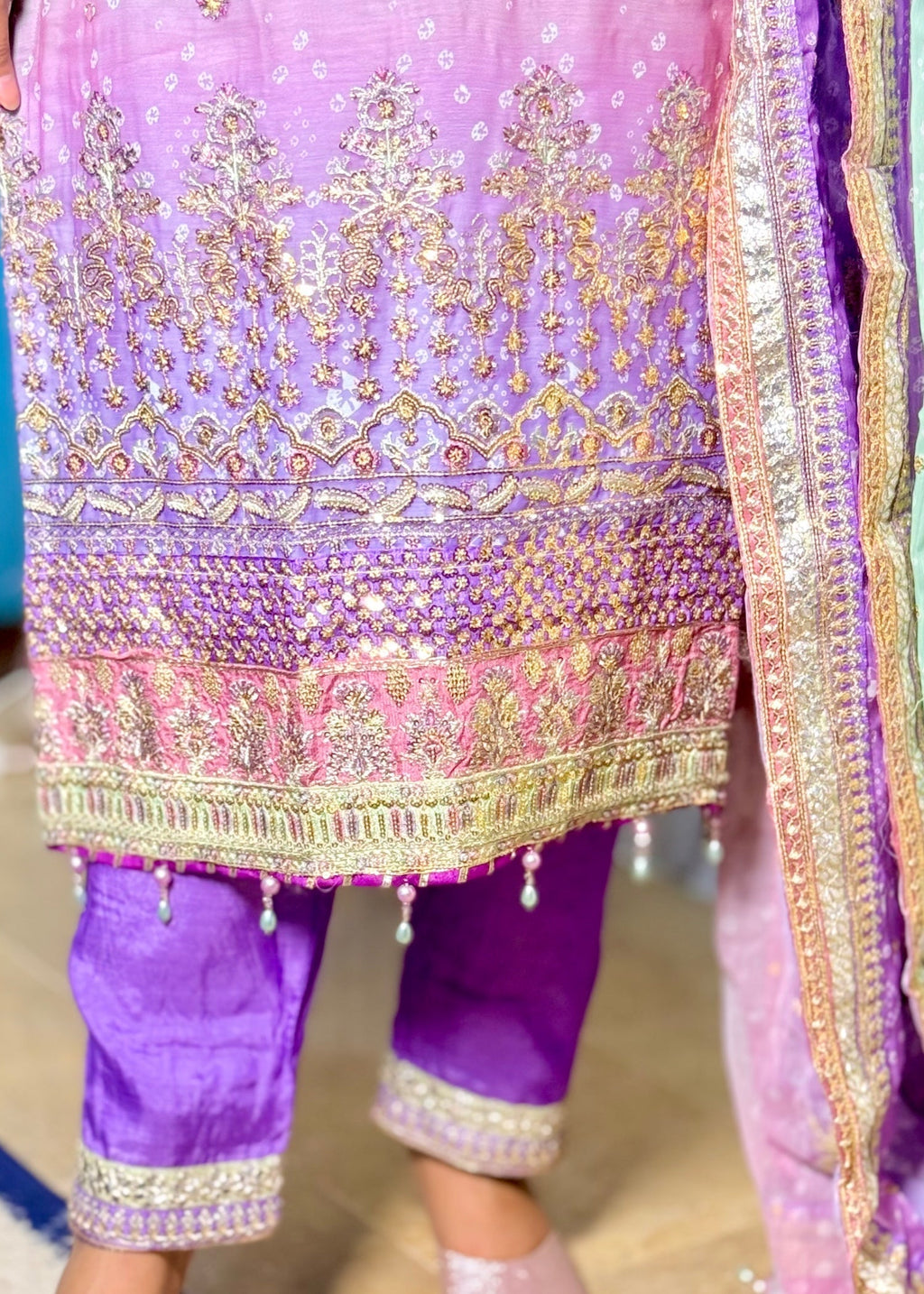 Suits By Sadia Green chunri chiffon Ayesh Women 3pcs