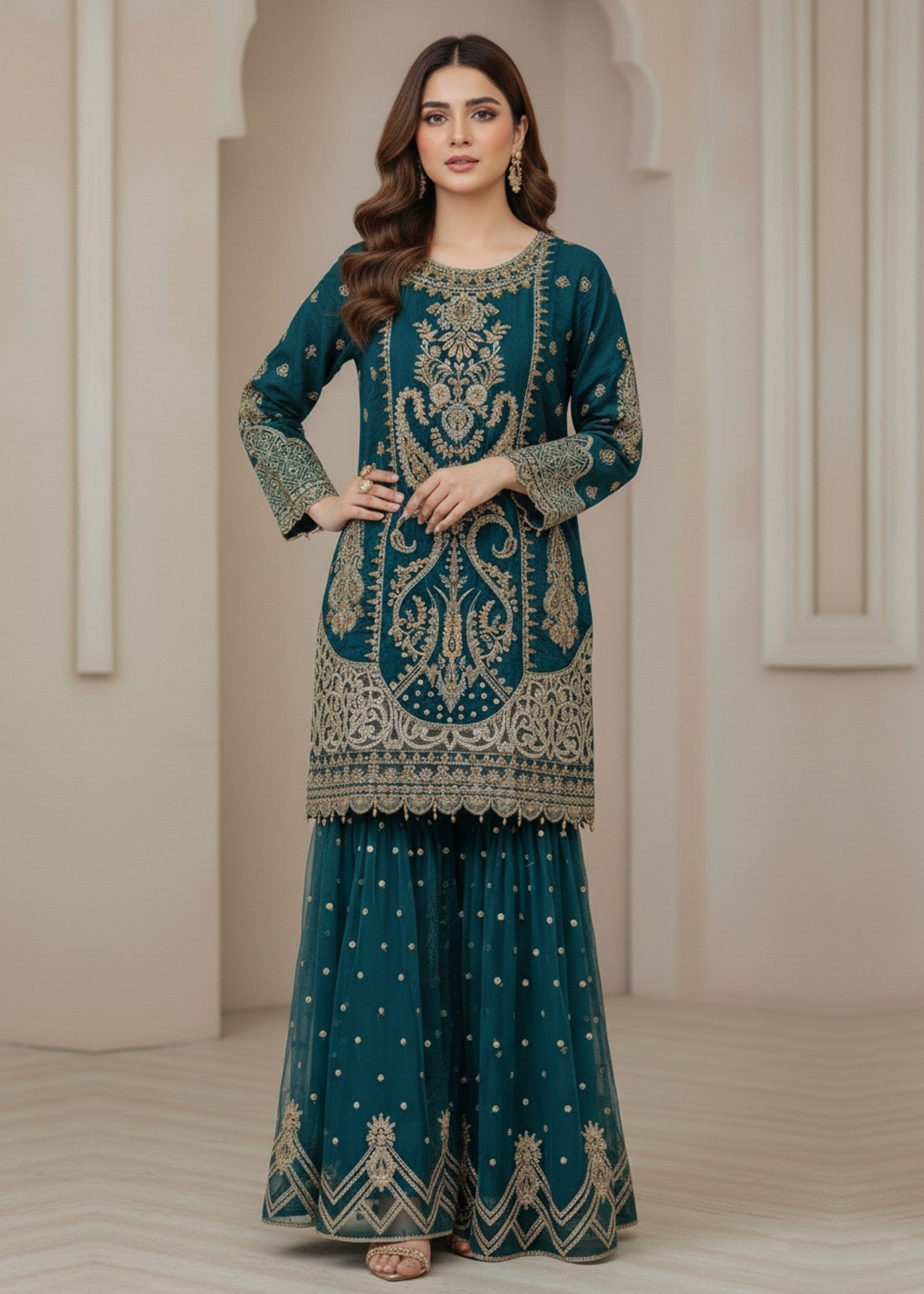 Diara Couture ROUBA US 569 TEAL BLUE Women 3pcs