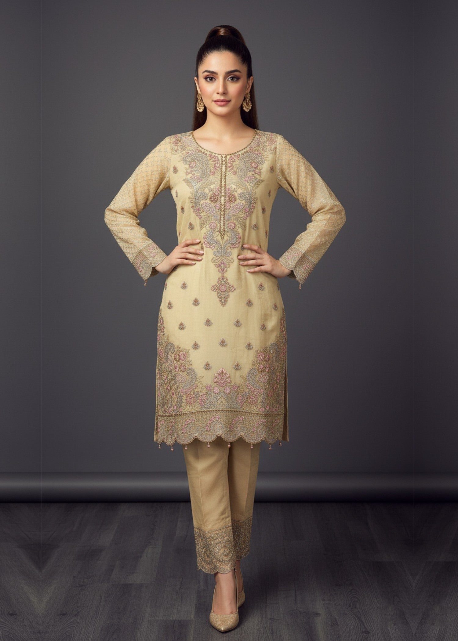 Diara Couture HUSNA US 491 MARI GOLD Women 3pcs