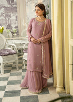 Maira Fashion Lilac chiffon sharara Women 4pcs