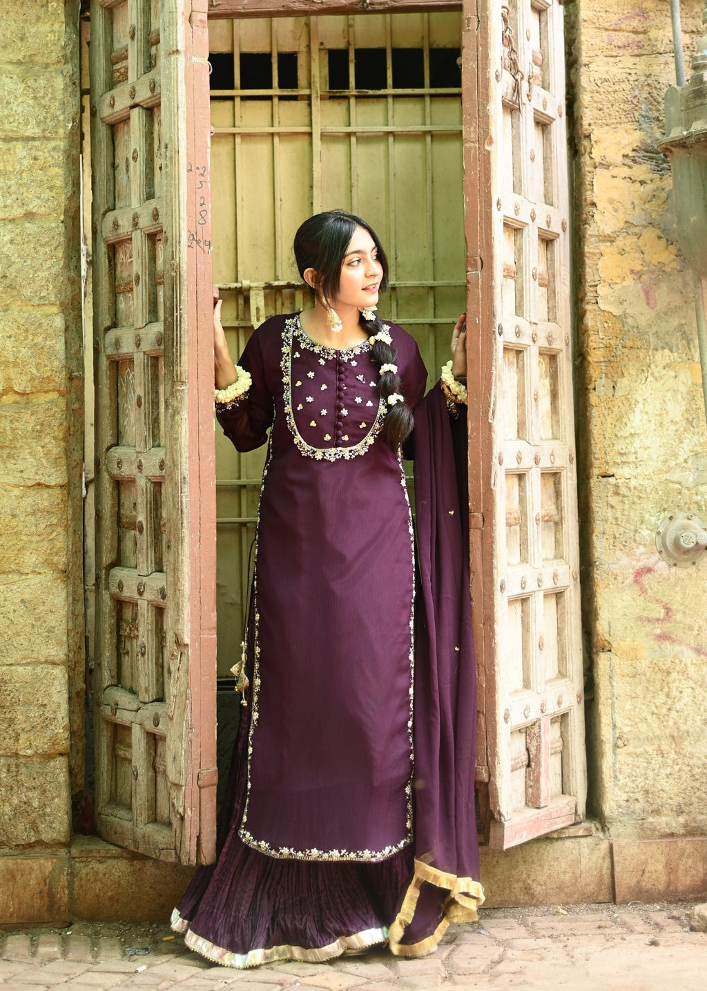 Suits By Sadia Crush purple style Women 3pcs