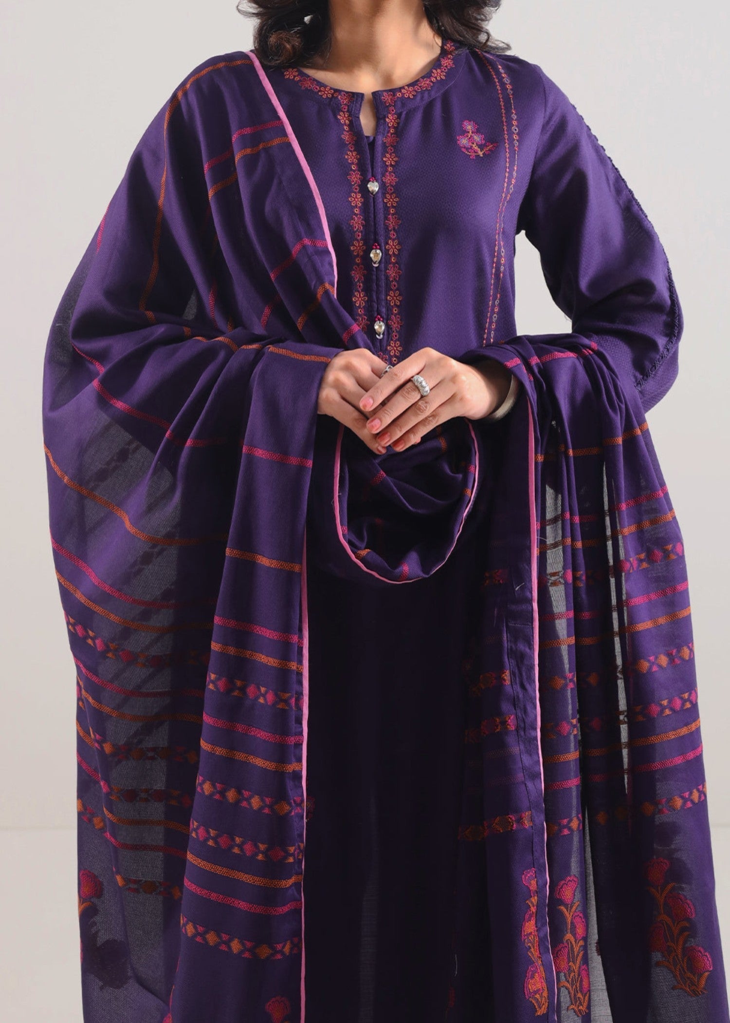 Saya Luxury Pret Embroidered Stitched W3LP 074 Women 3pcs