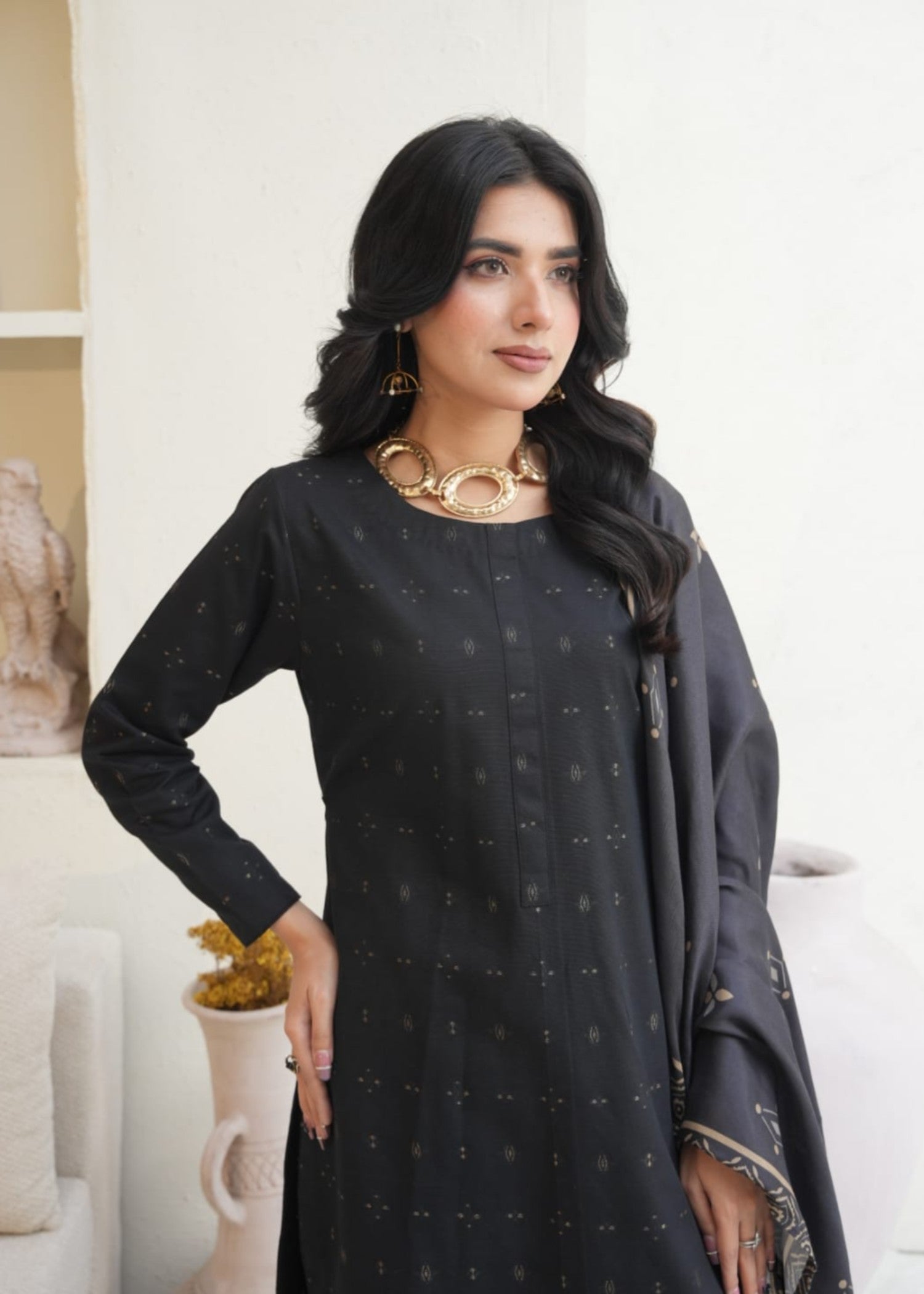 Designer Rack khadar jaccard black Women 3pcs