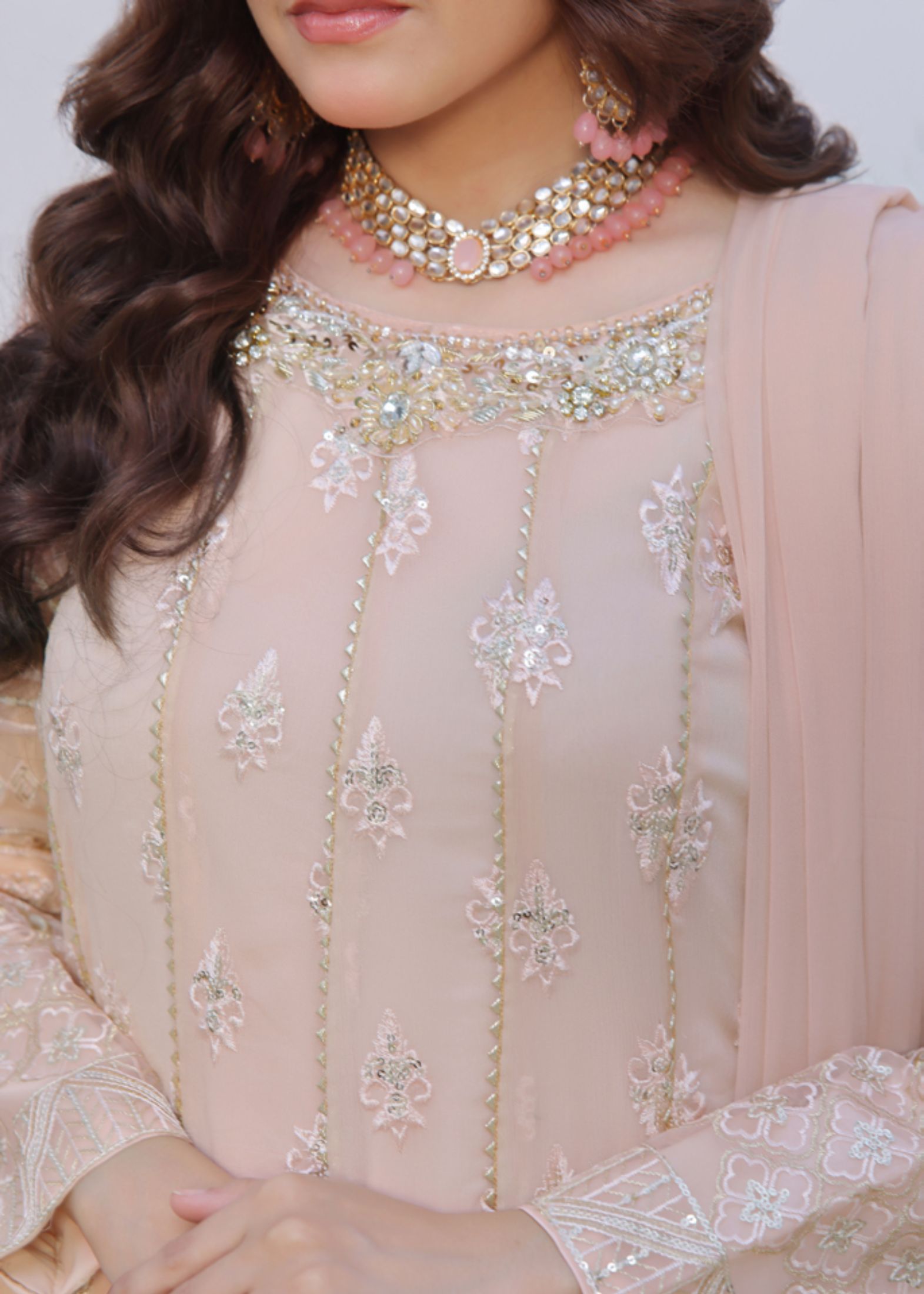 Alsiyab Chandni Peach Women 3pcs