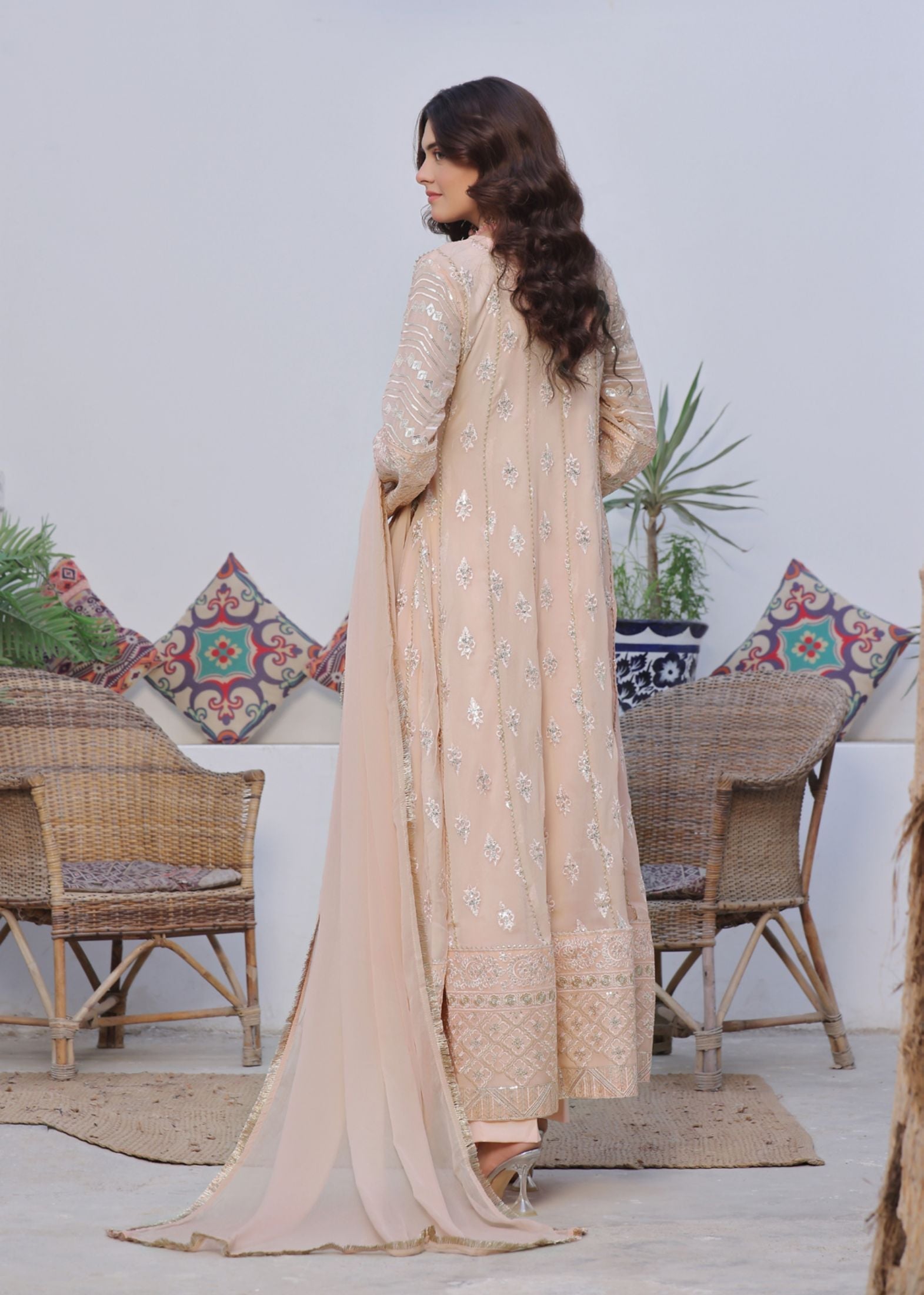 Alsiyab Chandni Peach Women 3pcs