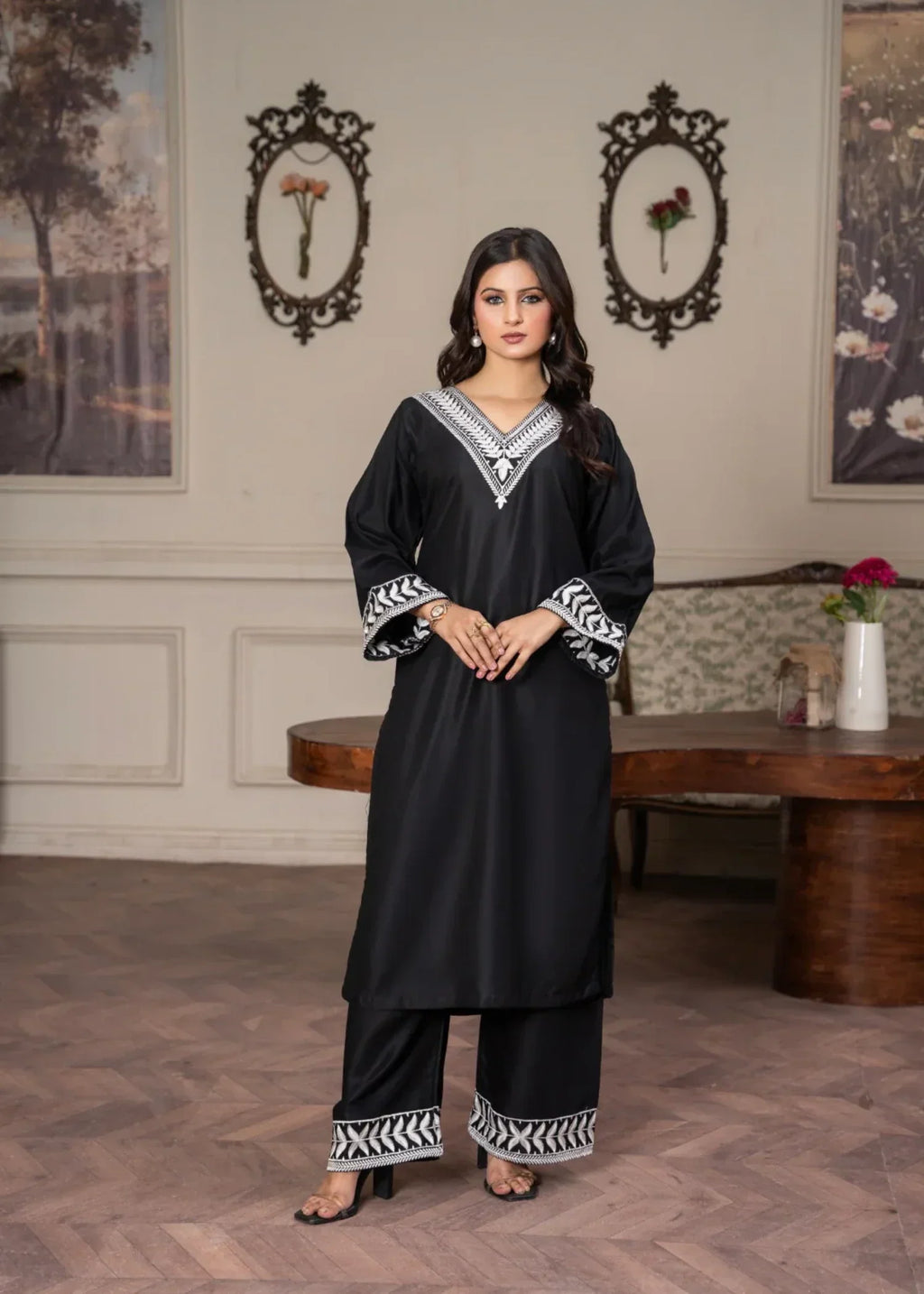 Sajfi Closet Jasmine Embroidered Stitched Suit for Women | Summer Collection Women 2pcs
