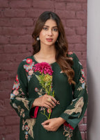 Sajfi Closet Vintage Green Embroidered | Summer Collection Women 2pcs