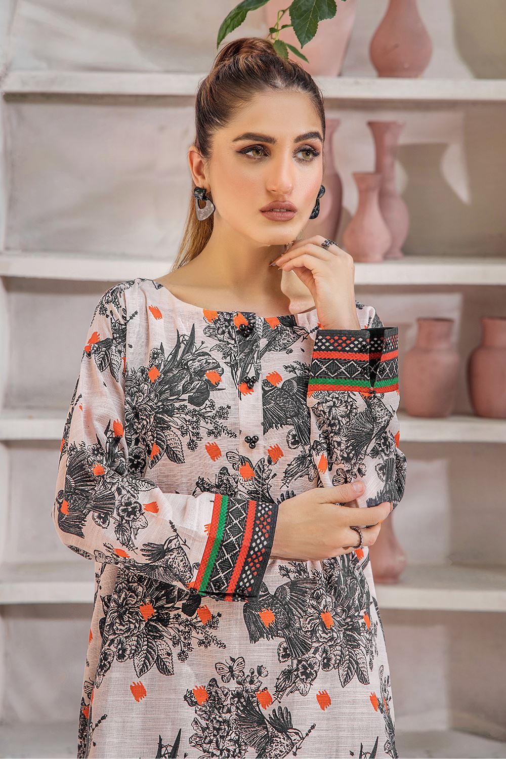 Khas Stitched Self Jacquard Shirt DR 2302