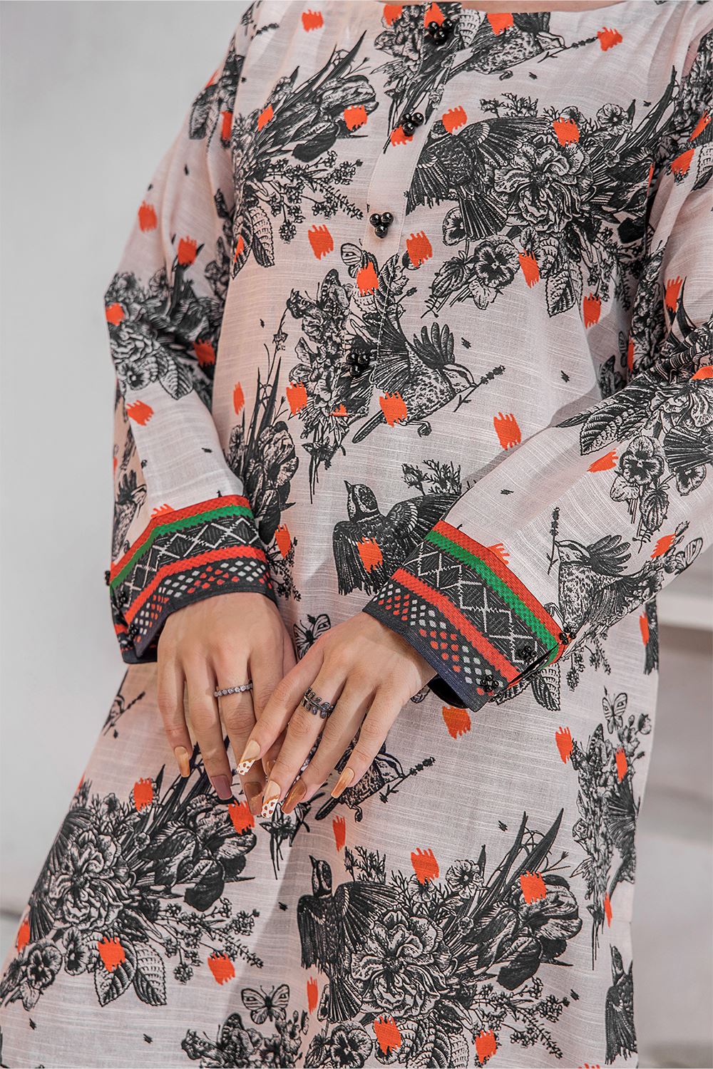 Khas Stitched Self Jacquard Shirt DR 2302