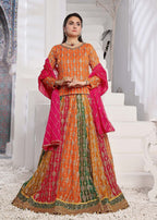 Ayesha Closet Naurattan Orange Women 3pcs