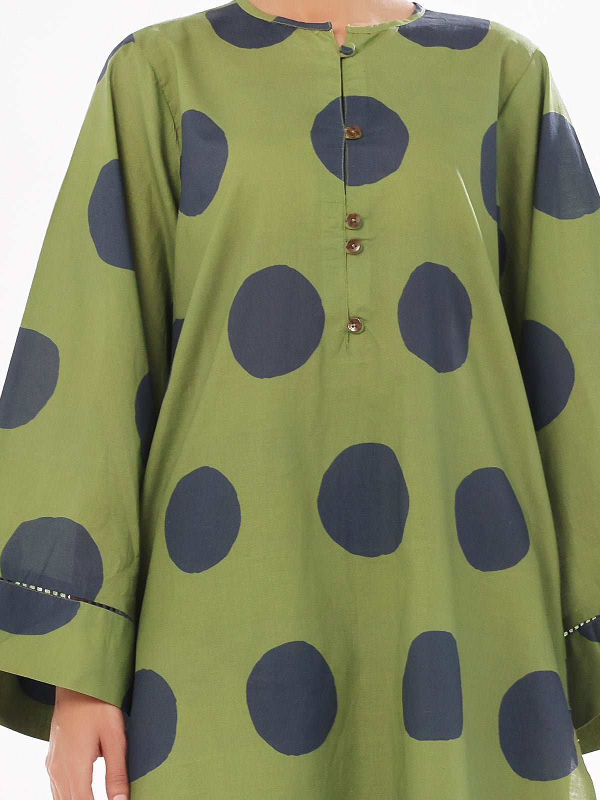 Oaks By Star Textile Mills Printed Pret Shirt Trouser Swiss Lawn Green OW2P 2412004 Women 2pcs