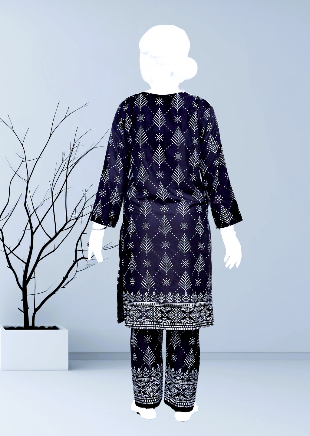 Hamna Kalim Riwayat Two Piece navy blue Women 2pcs